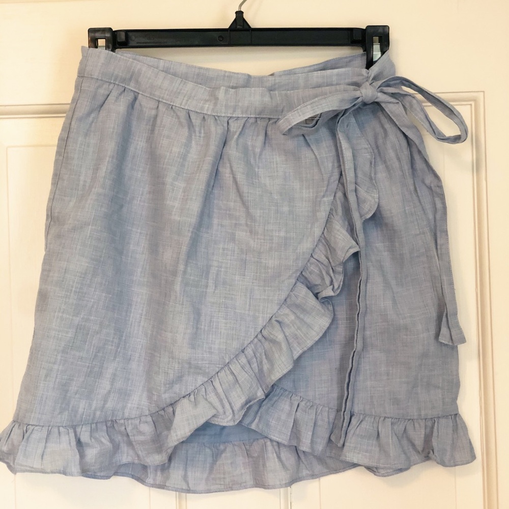 Pretty light blue wrap skirt